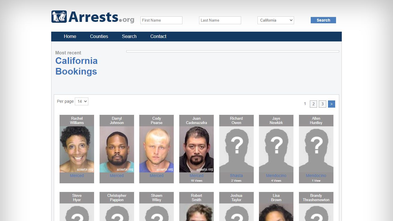 California Arrests and Inmate Search